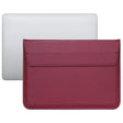 PU Leather Ultra-thin Envelope Bag Laptop Bag for MacBook Air / Pro 15 inch, with Stand Function(Wine Red) - Protective Bags by PMC Jewellery | Online Shopping South Africa | PMC Jewellery | Buy Now Pay Later Mobicred