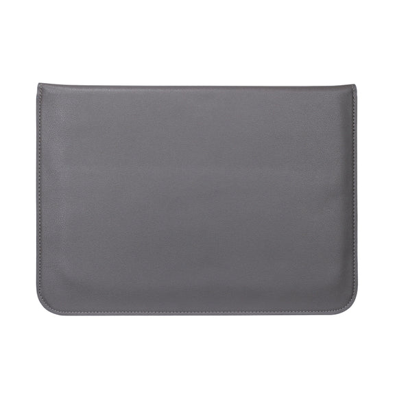 PU Leather Ultra-thin Envelope Bag Laptop Bag for MacBook Air / Pro 15 inch, with Stand Function(Space Gray)