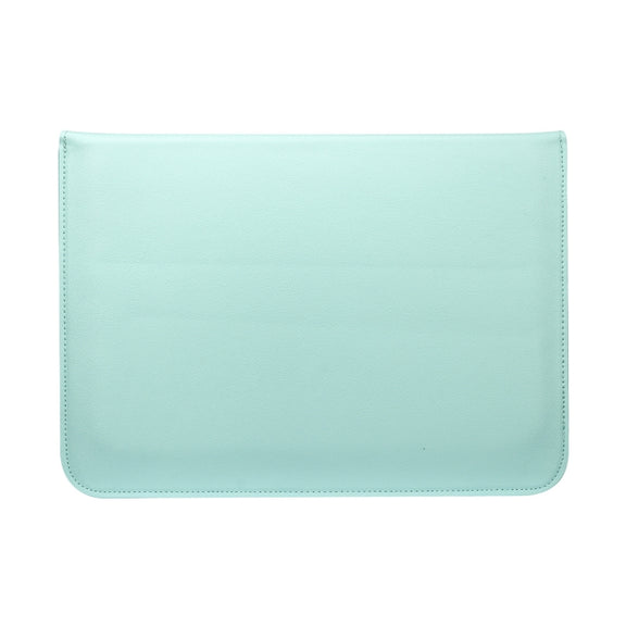 PU Leather Ultra-thin Envelope Bag Laptop Bag for MacBook Air / Pro 15 inch, with Stand Function(Mint Green)