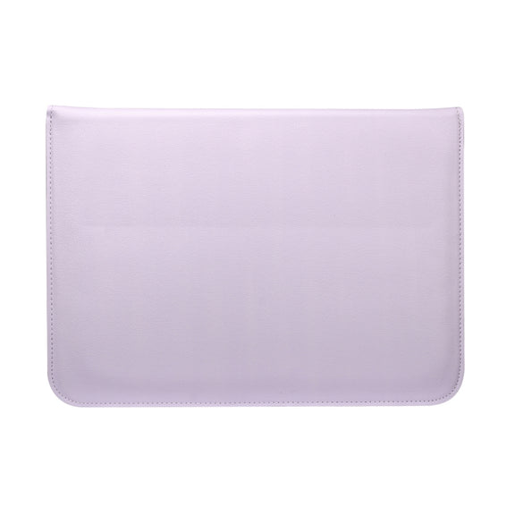 PU Leather Ultra-thin Envelope Bag Laptop Bag for MacBook Air / Pro 15 inch, with Stand Function(Light Purple)