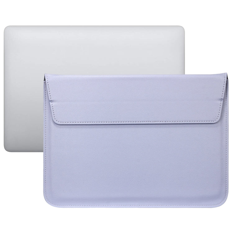 PU Leather Ultra-thin Envelope Bag Laptop Bag for MacBook Air / Pro 15 inch, with Stand Function(Tranquil Blue)