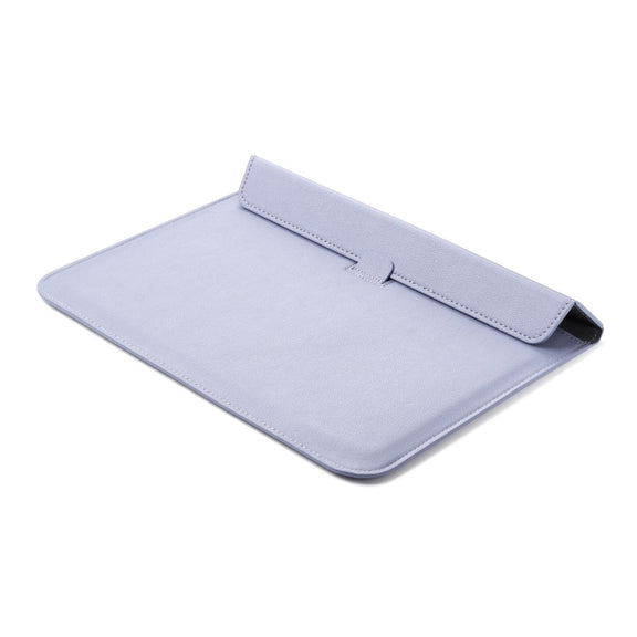 PU Leather Ultra-thin Envelope Bag Laptop Bag for MacBook Air / Pro 15 inch, with Stand Function(Tranquil Blue)