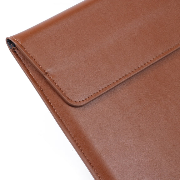 PU Leather Ultra-thin Envelope Bag Laptop Bag for MacBook Air / Pro 15 inch, with Stand Function(Black)