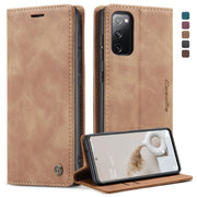 For Samsung Galaxy S20 FE CaseMe 013 Multifunctional Horizontal Flip Leather Case with Holder & Card Slot & Wallet(Brown)