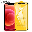 For iPhone 12 mini 25pcs 9D Full Glue Full Screen Tempered Glass Film For  iPhone 12 mini - iPhone 12 mini Tempered Glass by PMC TechLife | Online Shopping South Africa | PMC TechLife | Buy Now Pay Later Mobicred