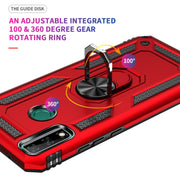 For Huawei Y8s Shockproof TPU + PC Protective Case with 360 Degree Rotating Holder(Black)