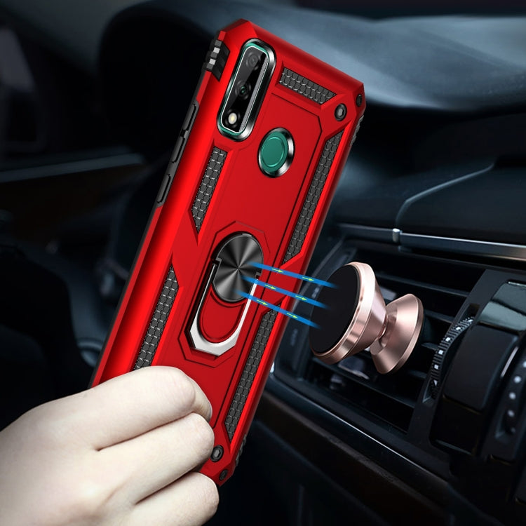 For Huawei Y8s Shockproof TPU + PC Protective Case with 360 Degree Rotating Holder(Black)