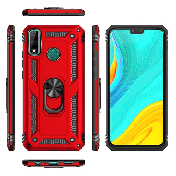 For Huawei Y8s Shockproof TPU + PC Protective Case with 360 Degree Rotating Holder(Black)