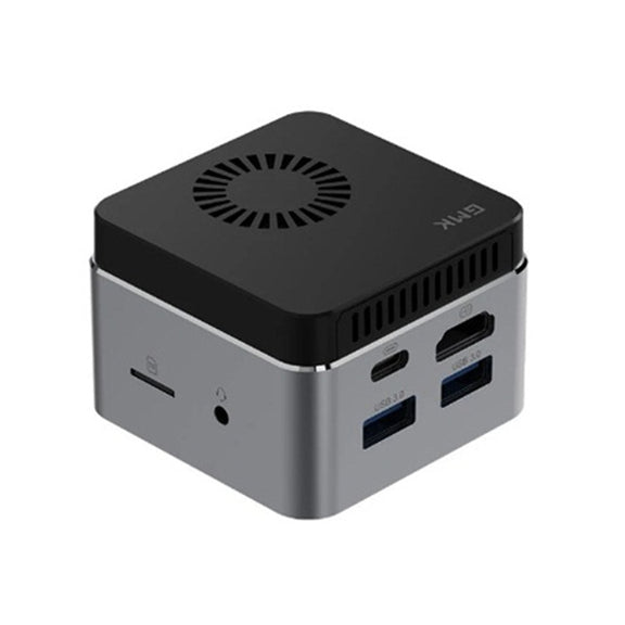 GMK NucBox Windows 10 System Mini PC, Intel Celeron J4125 Quad Core 64bit 14nm 2GHz-2.7GHz, Support WiFi & Bluetooth & RJ45, 8GB+128GB,EU Plug