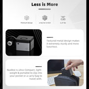 GMK NucBox Windows 10 System Mini PC, Intel Celeron J4125 Quad Core 64bit 14nm 2GHz-2.7GHz, Support WiFi & Bluetooth & RJ45, 8GB+128GB,EU Plug