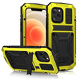 For iPhone 12 mini R-JUST Shockproof Waterproof Dust-proof Metal + Silicone Protective Case with Holder (Yellow) - free shipping - PMC TechLife - Order now!