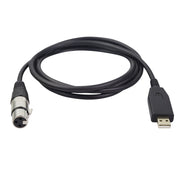 US18 USB to XLR Female Microphone Recording Cable, Cable Length:3m(Black)