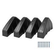 4 PCS Carbon Texture Car General Shark Fin Rear Spoiler Bumper Chassis Decoration