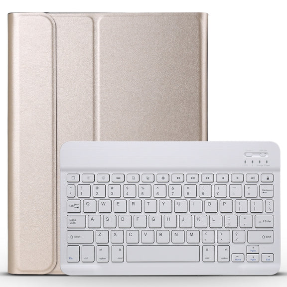 A098 Detachable Ultra-thin ABS Bluetooth Keyboard Tablet Case for iPad Air 4 / Air 5 / Pro 11 inch 2022 / 2021 / 2020 / 2018, with Stand(Gold)