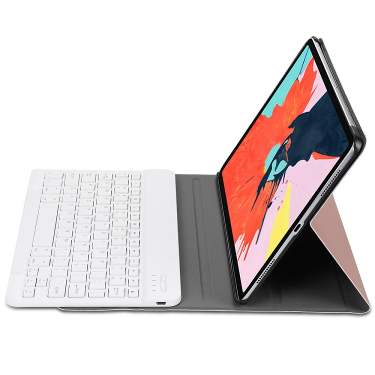A098 Detachable Ultra-thin ABS Bluetooth Keyboard Tablet Case for iPad Air 4 / Air 5 / Pro 11 inch 2022 / 2021 / 2020 / 2018, with Stand(Gold)