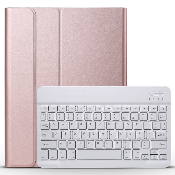 A098 Detachable Ultra-thin ABS Bluetooth Keyboard Tablet Case For iPad Air 4 / Air 5 / Pro 11 inch 2022 / 2021 / 2020 / 2018 , with Stand(Rose Gold)
