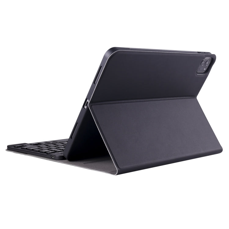 A098B TPU Detachable Ultra-thin Bluetooth Keyboard Tablet Case for iPad Air 11 2024 / 2025 / Air 4 10.9 inch 2020, with Stand & Pen Slot(Black)