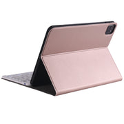 A098BS Detachable Ultra-thin Backlight Bluetooth Keyboard Tablet Case for iPad Air 11 2024 / 2025 / Air 4 10.9 inch 2020, with Stand & Pen Slot(Rose Gold)
