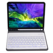 A098BS Detachable Ultra-thin Backlight Bluetooth Keyboard Tablet Case for iPad Air 11 2024 / 2025 / Air 4 10.9 inch 2020, with Stand & Pen Slot(Rose Gold)