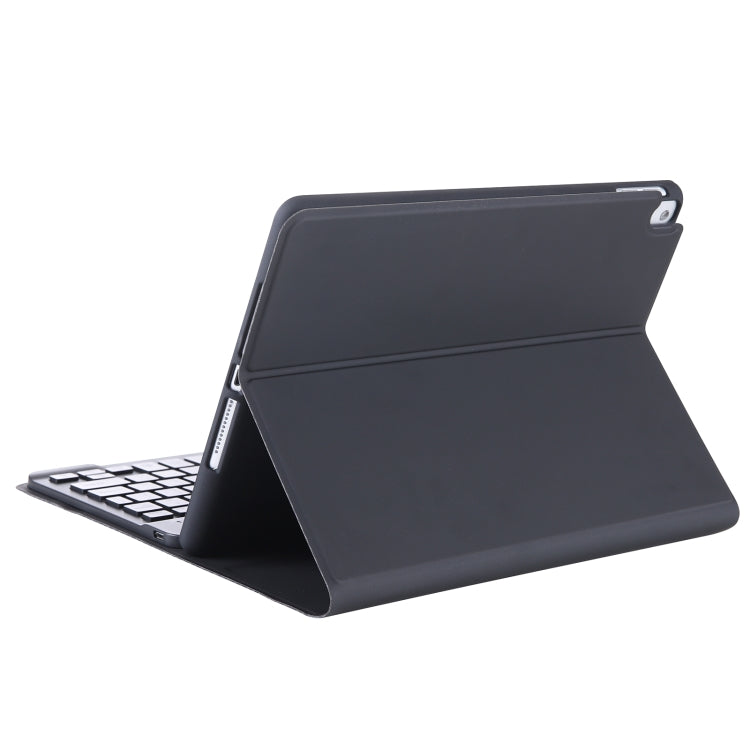 T098B Integrated Ultra-thin Candy Colors Bluetooth Keyboard Tablet Case for  iPad Air 11 2024 / 2025 / Air 4 10.9 inch 2020, with Stand & Pen Slot(Black)