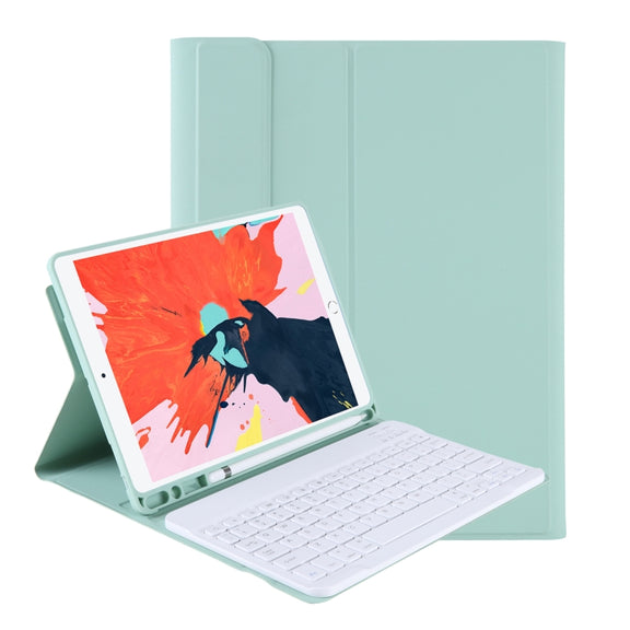 T098B Integrated Ultra-thin Candy Colors Bluetooth Keyboard Tablet Case for  iPad Air 11 2024 / 2025 / Air 4 10.9 inch 2020, with Stand & Pen Slot(Light Green)