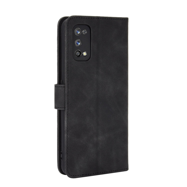 For OPPO Realme 7 Pro Solid Color Skin Feel Magnetic Buckle Horizontal Flip Calf Texture PU Leather Case with Holder & Card Slots & Wallet(Black)