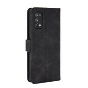 For OPPO Realme 7 Pro Solid Color Skin Feel Magnetic Buckle Horizontal Flip Calf Texture PU Leather Case with Holder & Card Slots & Wallet(Black)