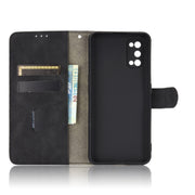 For OPPO Realme 7 Pro Solid Color Skin Feel Magnetic Buckle Horizontal Flip Calf Texture PU Leather Case with Holder & Card Slots & Wallet(Black)