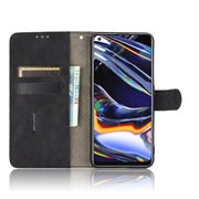 For OPPO Realme 7 Pro Solid Color Skin Feel Magnetic Buckle Horizontal Flip Calf Texture PU Leather Case with Holder & Card Slots & Wallet(Black)