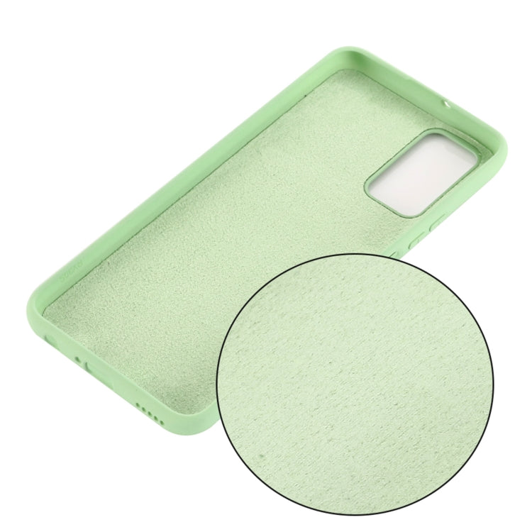 For Samsung Galaxy S20 FE / S20 Lite Pure Color Liquid Silicone Shockproof Full Coverage Case(Green)