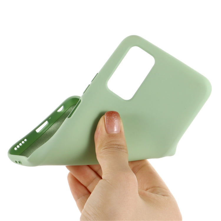 For Samsung Galaxy S20 FE / S20 Lite Pure Color Liquid Silicone Shockproof Full Coverage Case(Green)
