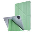 Silk Texture Horizontal Deformation Flip Leather Case with Three-folding Holder For iPad Air 11 2024 / Air 2022 / 2020 10.9(Green) - iPad Air (2022) / (2020) 10.9 Cases by PMC TechLife | Online Shopping South Africa | PMC TechLife | Buy Now Pay Later Mobicred