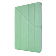 Silk Texture Horizontal Deformation Flip Leather Case with Three-folding Holder For iPad Air 11 2024 / Air 2022 / 2020 10.9(Green)