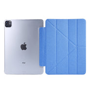 Silk Texture Horizontal Deformation Flip Leather Case with Three-folding Holder For iPad Air 11 2024 / Air 2022 / 2020 10.9(Green)