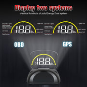 C700S OBD2 + GPS Mode Car HUD Head-up Display Fault Alarm