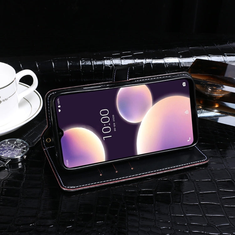 For Wiko View4 Lite idewei Crocodile Texture Horizontal Flip Leather Case with Holder & Card Slots & Wallet(Black)