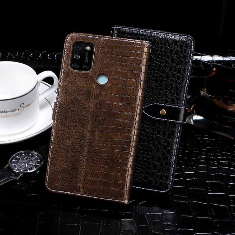 For Wiko View5 / View5 Plus idewei Crocodile Texture Horizontal Flip Leather Case with Holder & Card Slots & Wallet(Black)