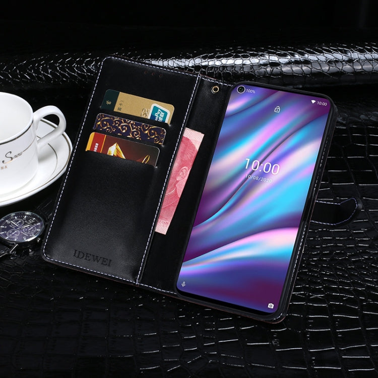 For Wiko View5 / View5 Plus idewei Crocodile Texture Horizontal Flip Leather Case with Holder & Card Slots & Wallet(Black)