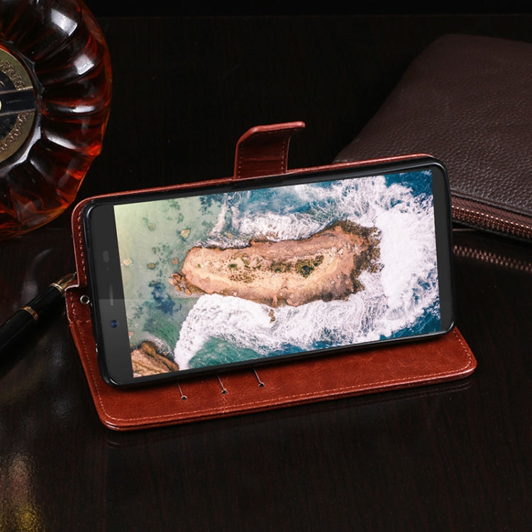 For Blackview BV5500 idewei Crazy Horse Texture Horizontal Flip Leather Case with Holder & Card Slots & Wallet(Red)