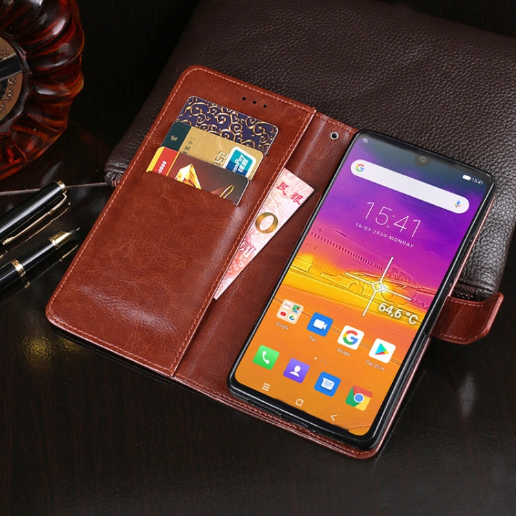 For Blackview BV9900 Pro idewei Crazy Horse Texture Horizontal Flip Leather Case with Holder & Card Slots & Wallet(White)