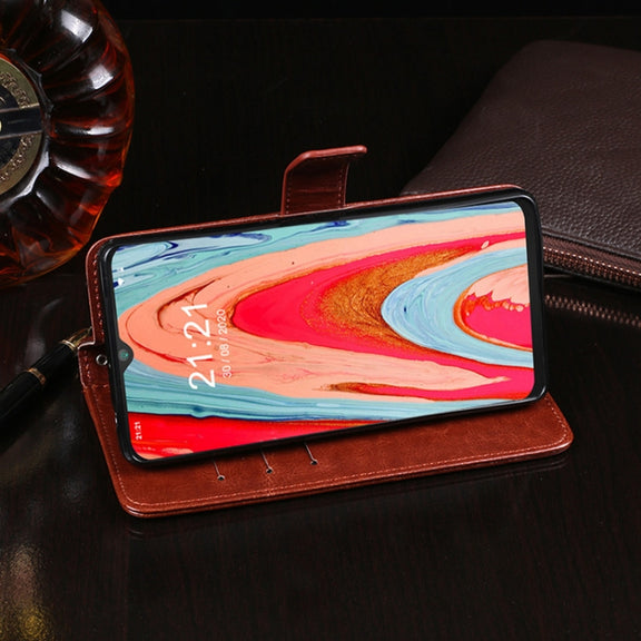 For Cubot Note 20 idewei Crazy Horse Texture Horizontal Flip Leather Case with Holder & Card Slots & Wallet(Red)