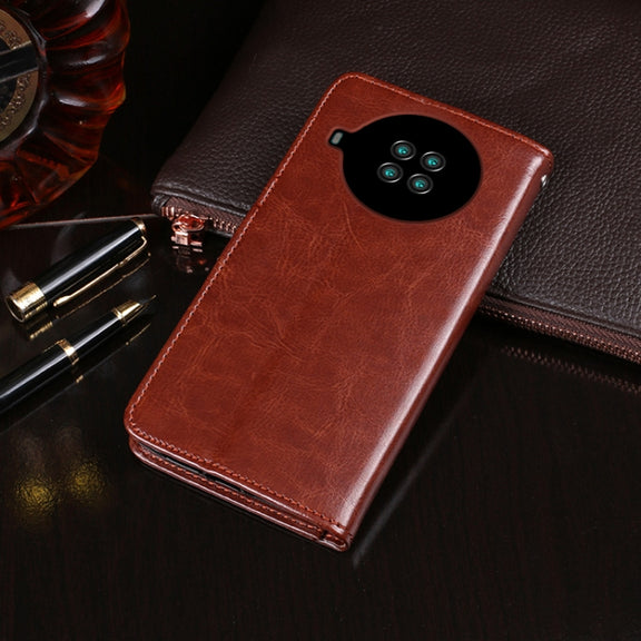 For Cubot Note 20 idewei Crazy Horse Texture Horizontal Flip Leather Case with Holder & Card Slots & Wallet(Sky Blue)