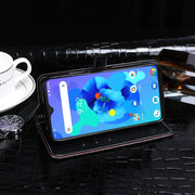 For UMIDIGI A7 idewei Crocodile Texture Horizontal Flip Leather Case with Holder & Card Slots & Wallet(Black)