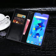 For UMIDIGI A7 idewei Crocodile Texture Horizontal Flip Leather Case with Holder & Card Slots & Wallet(Black)