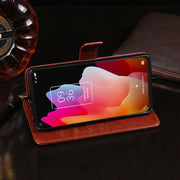 For TCL 10L idewei Crazy Horse Texture Horizontal Flip Leather Case with Holder & Card Slots & Wallet(White)