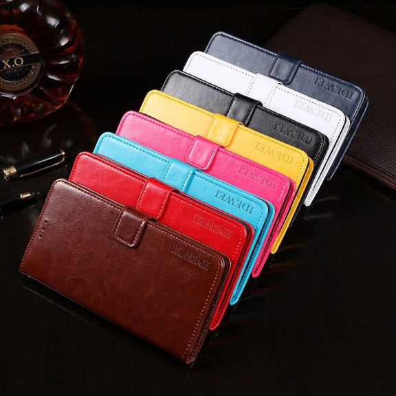 For TCL 10L idewei Crazy Horse Texture Horizontal Flip Leather Case with Holder & Card Slots & Wallet(Rose Red)