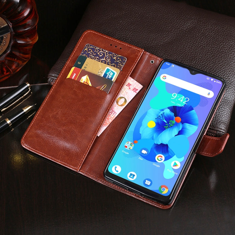 For Umidigi A7 idewei Crazy Horse Texture Horizontal Flip Leather Case with Holder & Card Slots & Wallet(White)