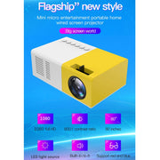 J9 1920x1080P 15 ANSI Portable Home Theater Mini LED HD Digital Projector, Basic Version, EU Plug(Black White)