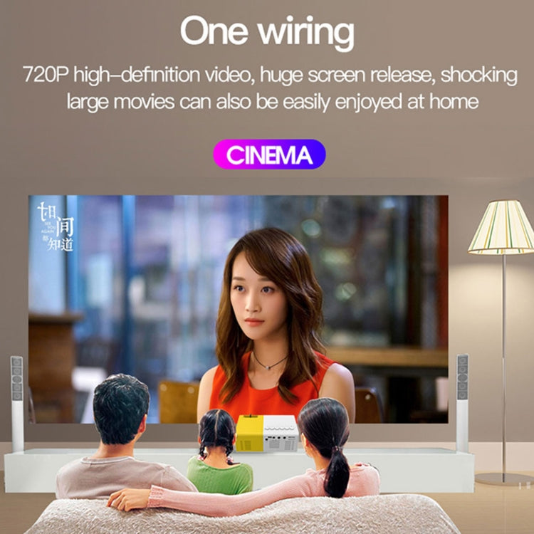 J9 1920x1080P 15 ANSI Portable Home Theater Mini LED HD Digital Projector, Basic Version, EU Plug(Black White)