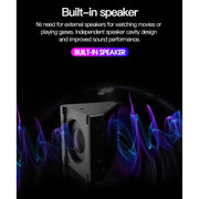 J9 1920x1080P 15 ANSI Portable Home Theater Mini LED HD Digital Projector, Basic Version, UK Plug(Black White)